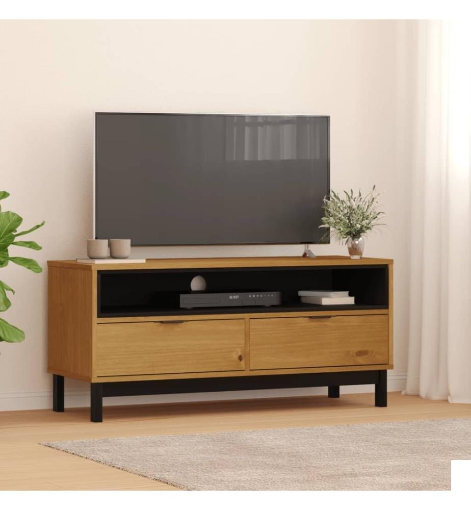 Meuble TV FLAM 110x40x50 cm bois massif de pin