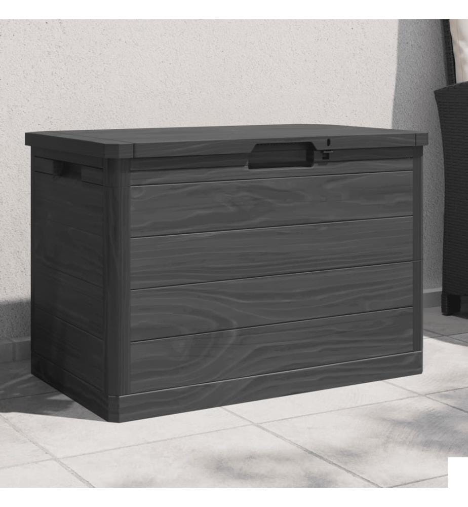 Boîte à coussins d'extérieur anthracite 77,5x44,5x53 cm PP