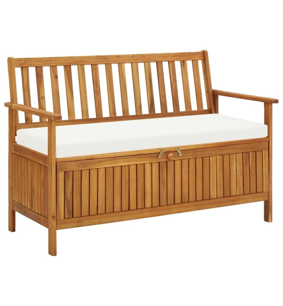 Banc de rangement de jardin Bois d'acacia solide 120x63x84 cm