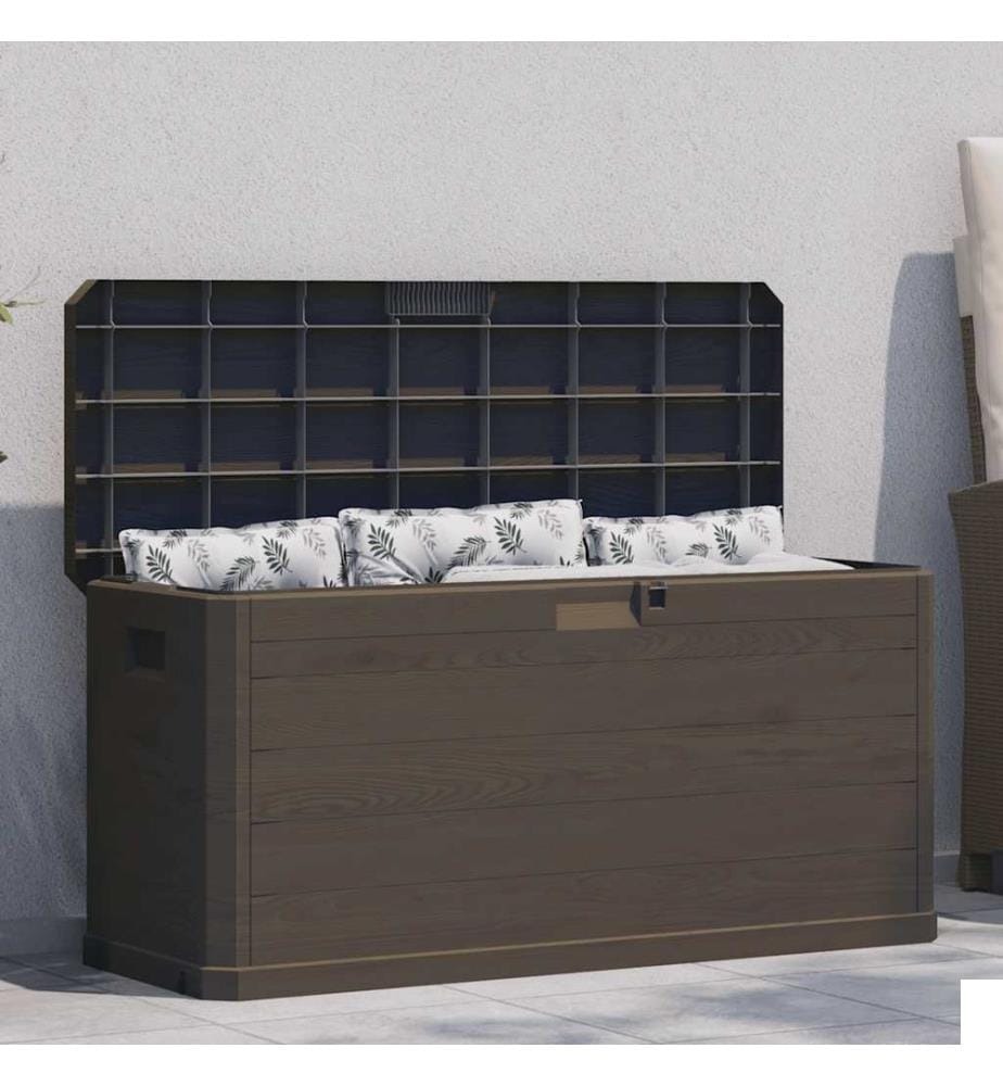 Boîte de rangement de jardin 280 L Marron