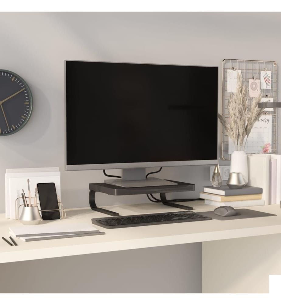 Support de moniteur Noir 37x28x11,5 cm