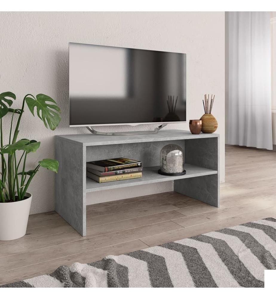 Meuble TV Gris béton 80x40x40 cm Bois d'ingénierie