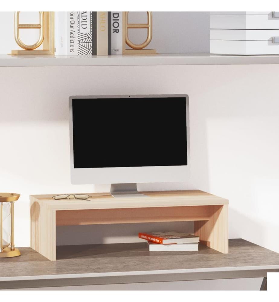 Support de moniteur 50x27x15 cm Bois de pin solide