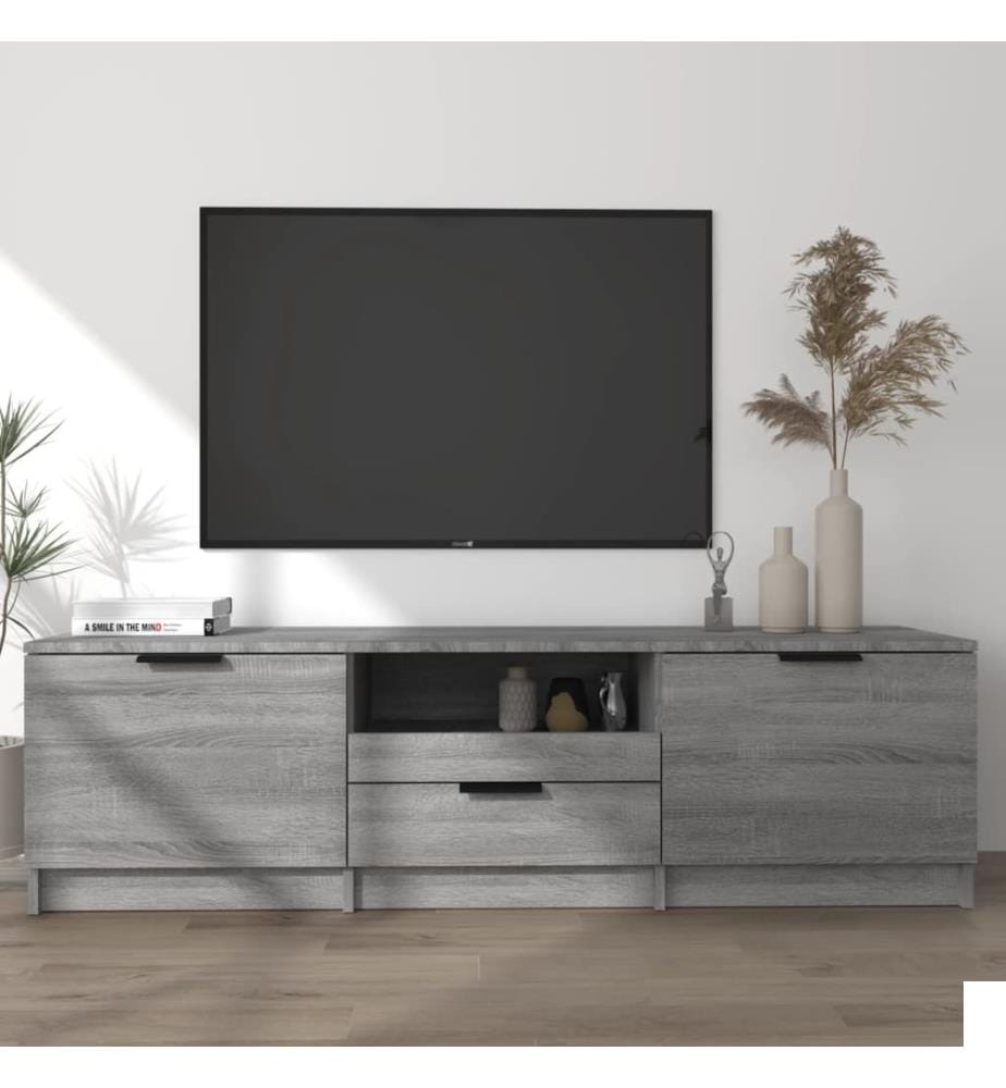 Meuble TV Sonoma gris 140x35x40 cm Bois d'ingénierie