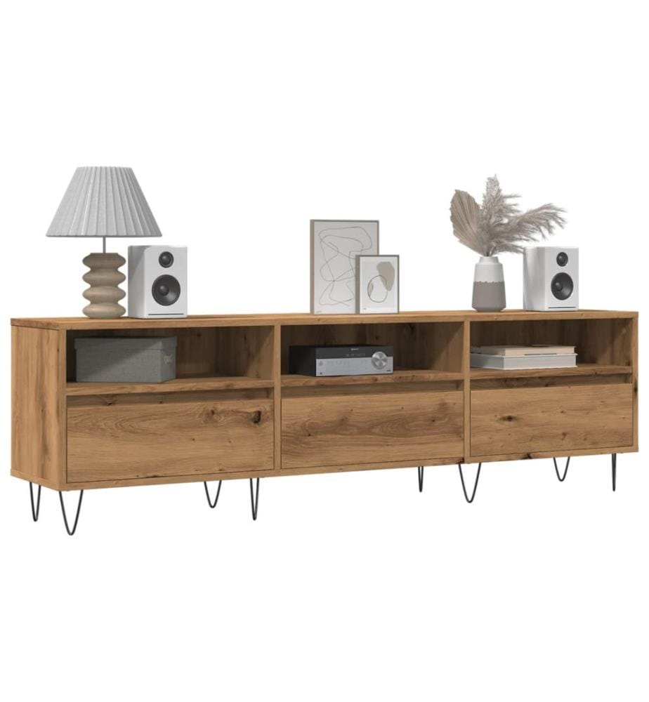 Meuble TV vieux bois 150x30x44,5 cm bois d'ingénierie