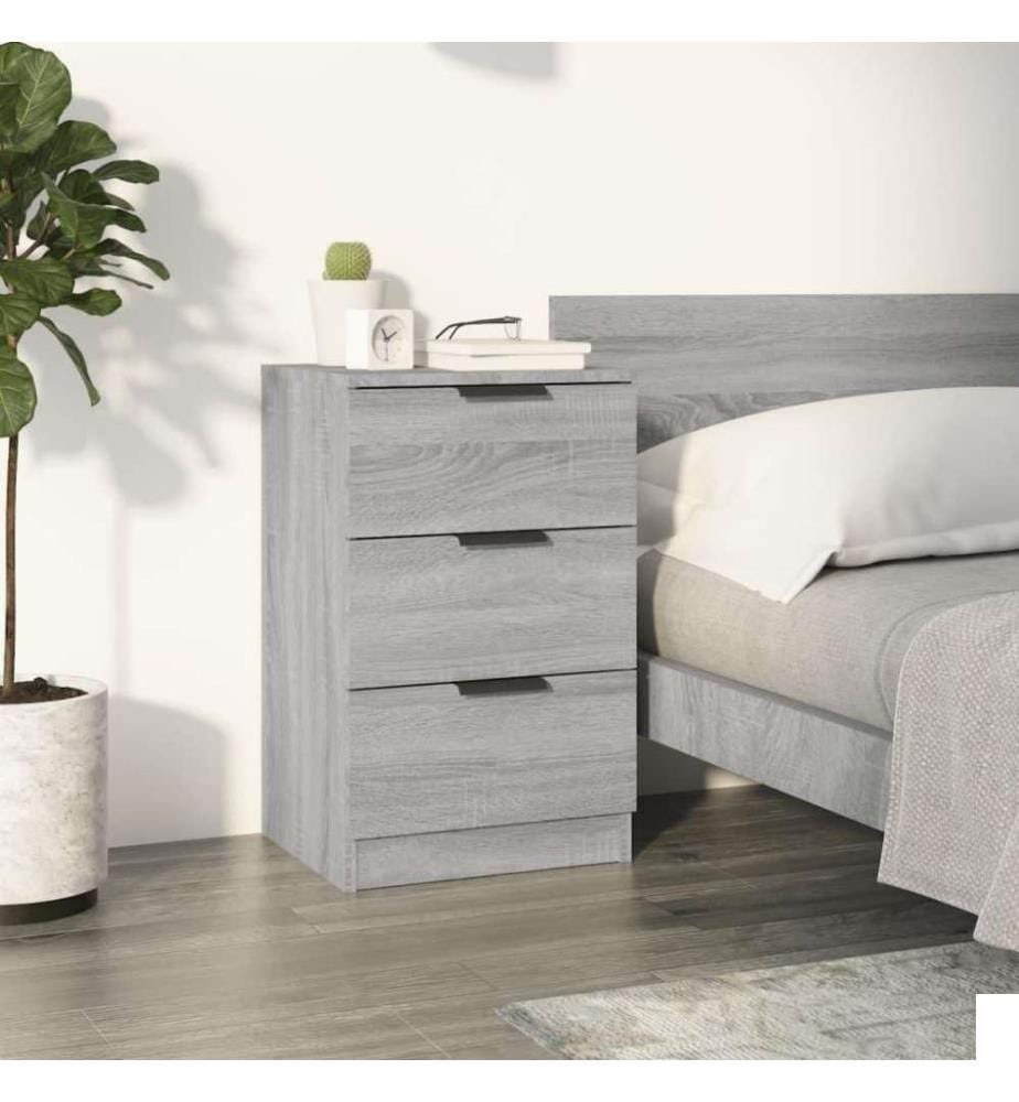 Table de chevet Sonoma gris 40x36x65 cm