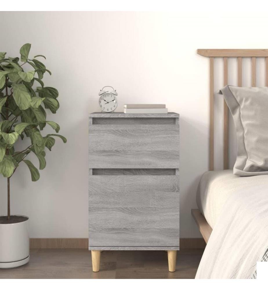 Table de chevet sonoma gris 40x35x70 cm