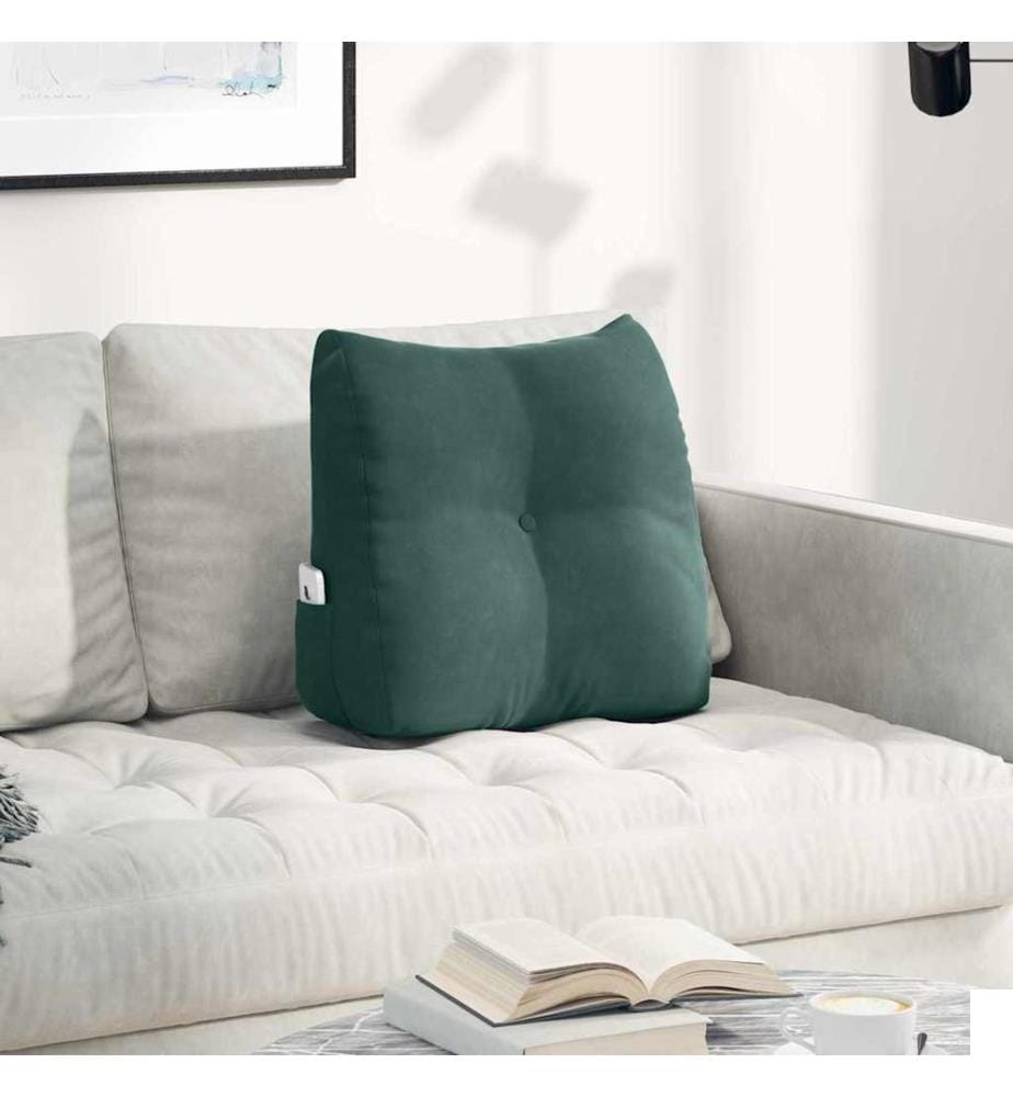 Coussin de Dos Vert foncé 45 x 24 x 50 cm Velours