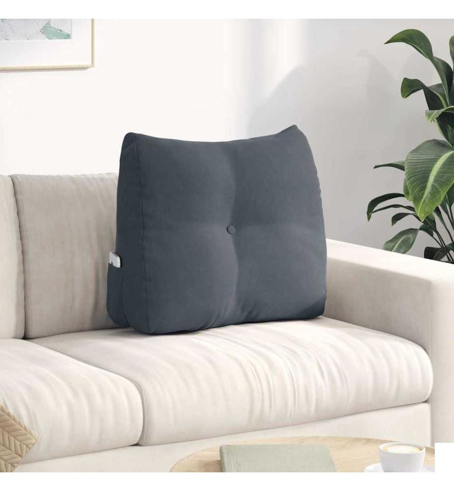 Coussin de Dos Gris foncé 60 x 24 x 50 cm Velours