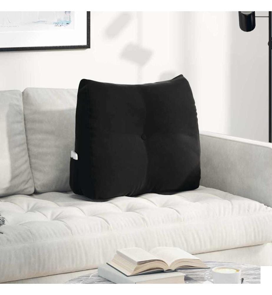 Coussin de Dos Noir 60 x 24 x 50 cm Velours
