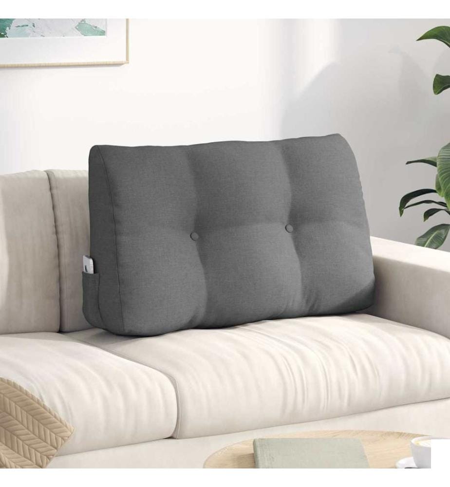 Coussin de Dos Gris foncé 80 x 24 x 50 cm tissu