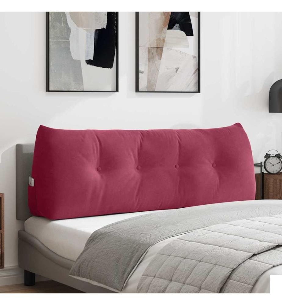 Coussin de Dos Bordeaux 140 x 24 x 50 cm Velours