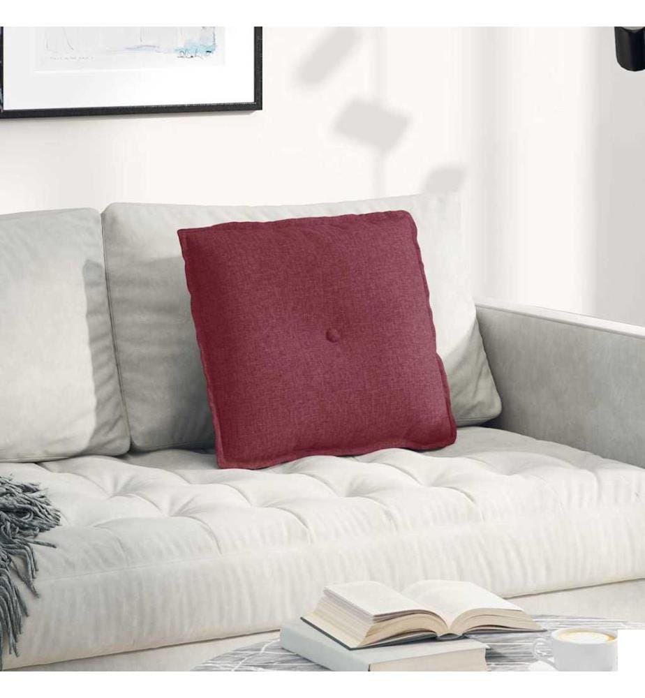 Coussin de Dos Bordeaux 50 x 19 x 45 cm tissu
