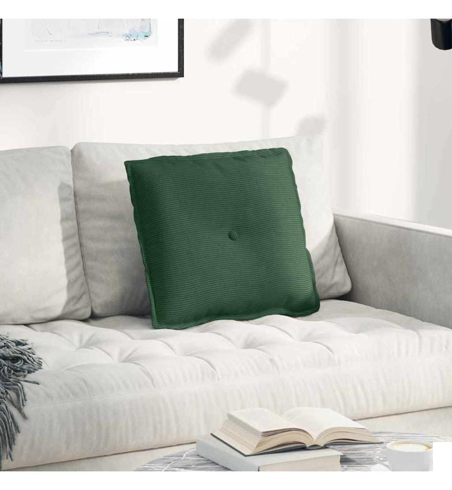 Coussin de Dos Vert Jungle 50 x 45 cm Tissu en velours côtelé
