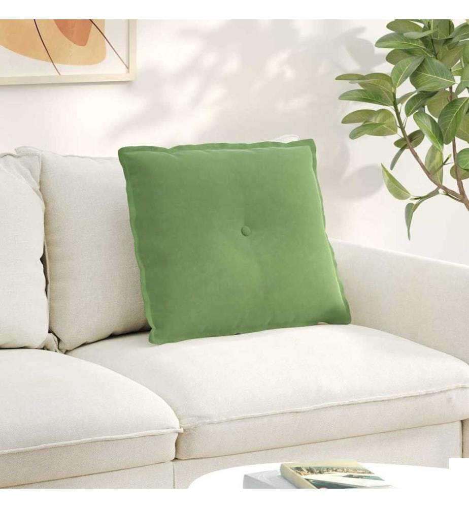 Coussin de Dos Vert clair 60 x 50 cm Tissu en velours côtelé