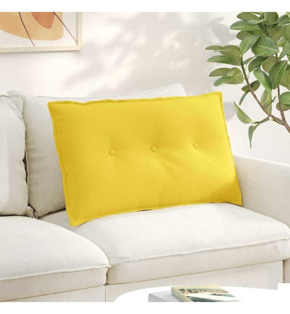 Coussin de Dos Jaune clair 80 x 19 x 50 cm tissu