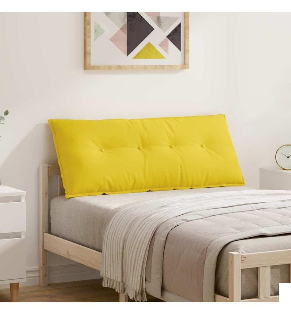 Coussin de Dos Jaune clair 120 x 19 x 50 cm tissu