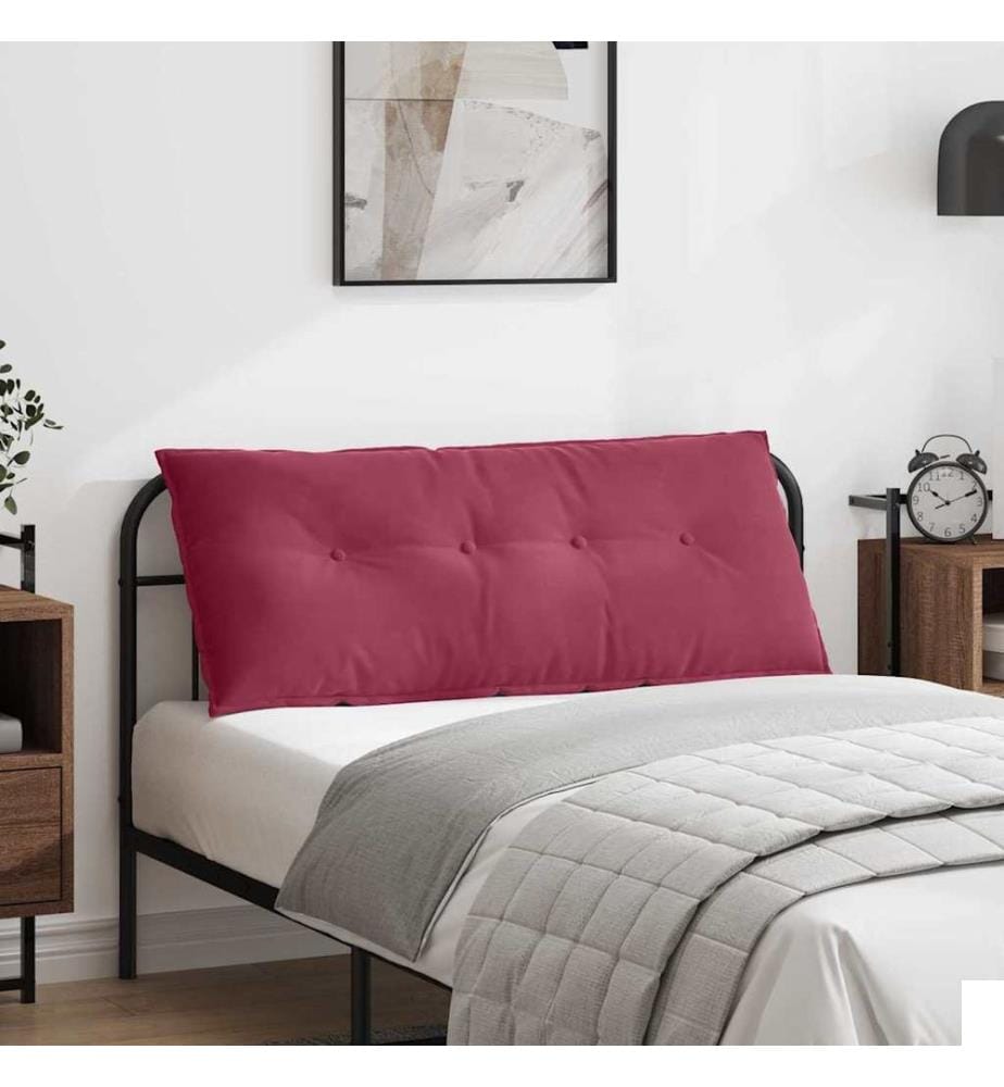 Coussin de Dos Bordeaux 120 x 50 cm Tissu en velours côtelé