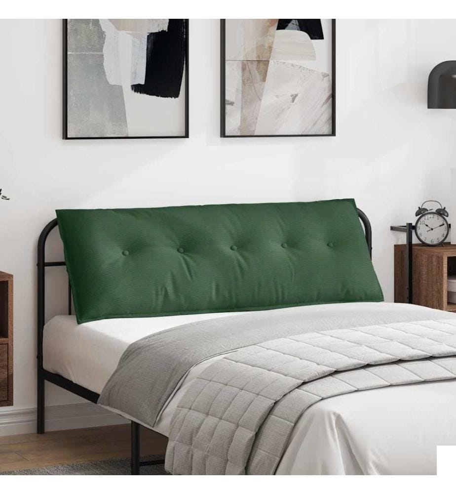 Coussin de Dos Vert Jungle 140 x 50 cm Tissu en velours côtelé