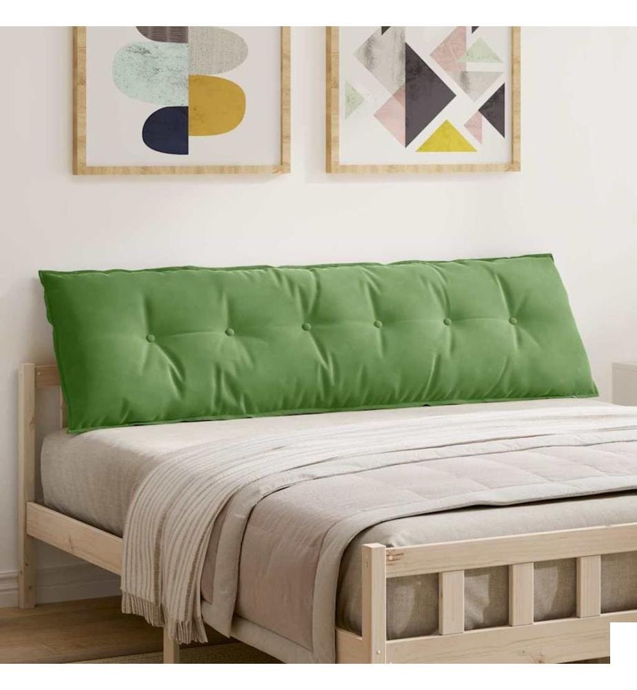Coussin de Dos Vert clair 180 x 50 cm Tissu en velours côtelé