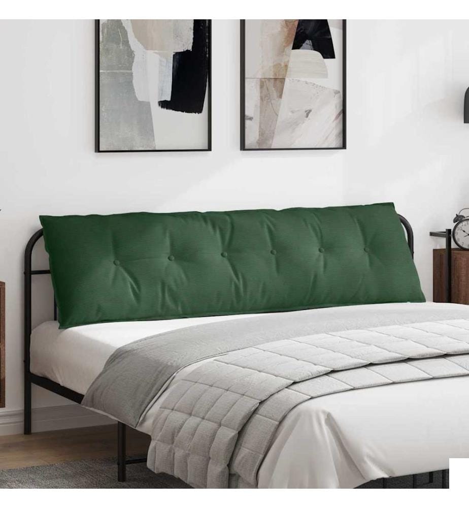 Coussin de Dos Vert Jungle 180 x 50 cm Tissu en velours côtelé