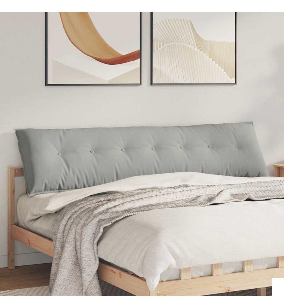 Coussin de Dos Gris clair 200 x 50 cm Tissu en microfibre