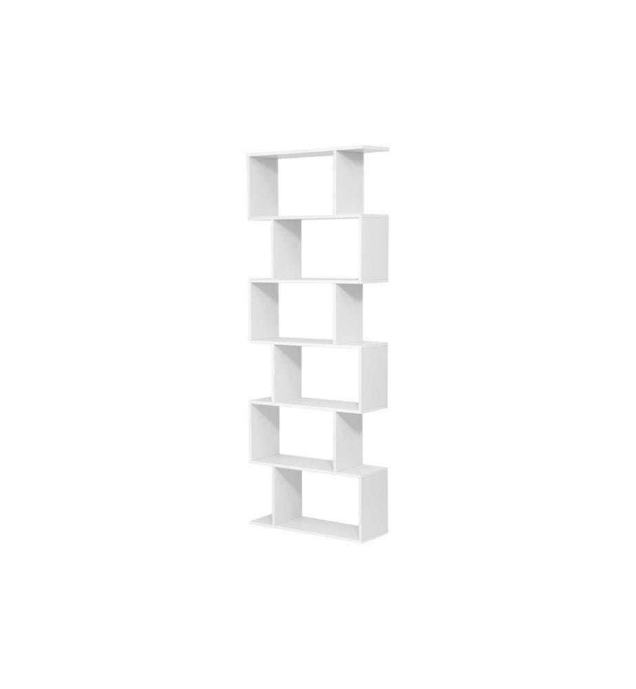 VASAGLE - Étagère Zigzag 70 x 190.5 cm, Blanc