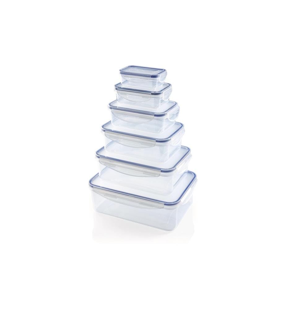 GOURMETMAXX - Récipients à provisions Klick-It 5.86 l, Bleu/Transparent
