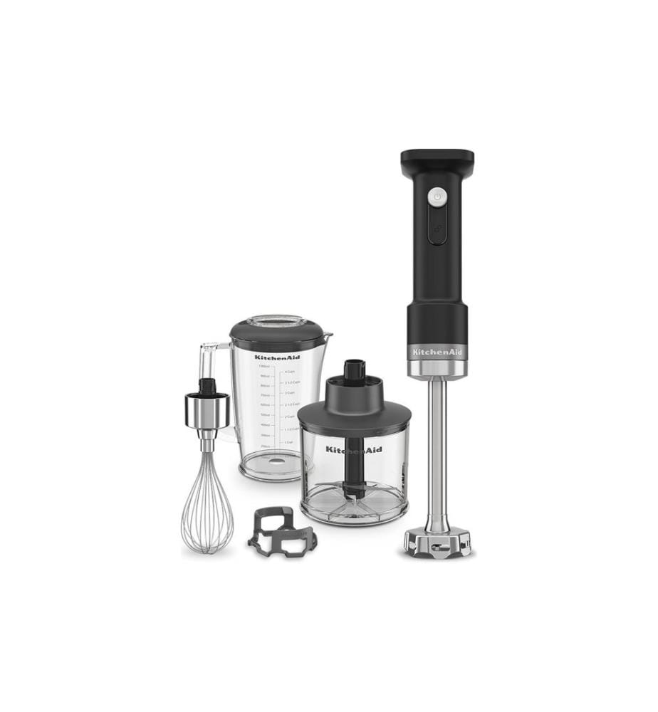 KitchenAid Mixeur plongeant Go Cordless 5KHBRV05BM Transparent/Noir