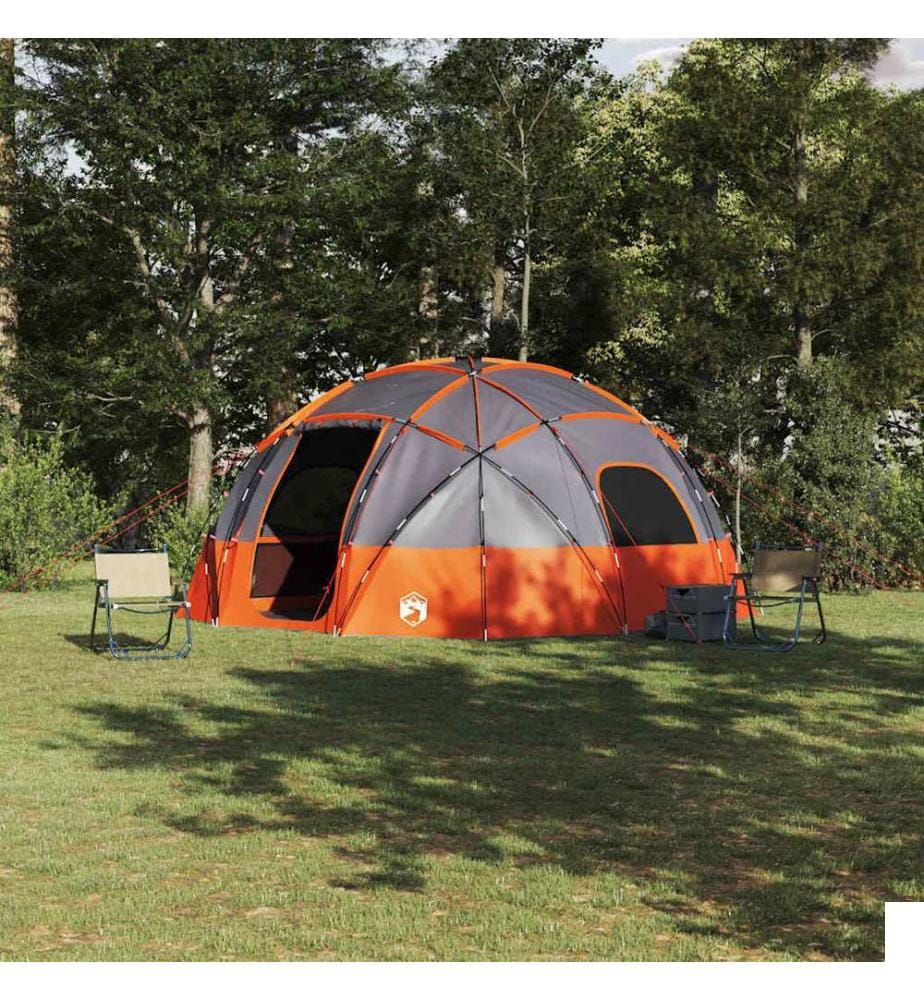 Tente Dôme avec toit Gris et orange 475 x 475 x 235 cm taffetas