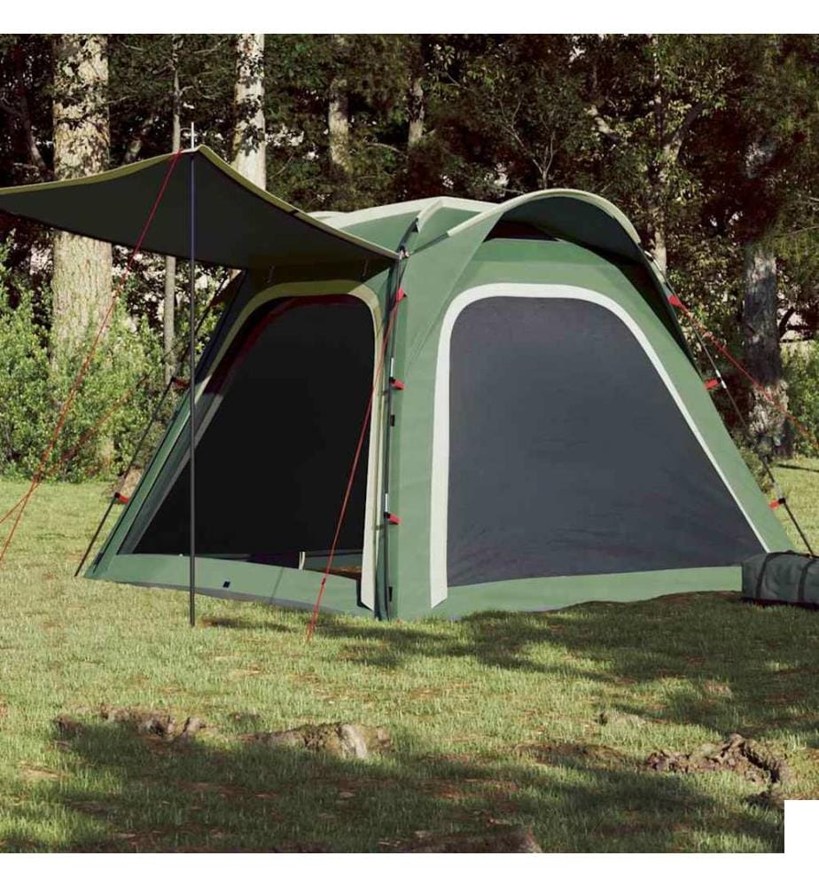 Tente de camping 4 personnes vert libération rapide imperméable