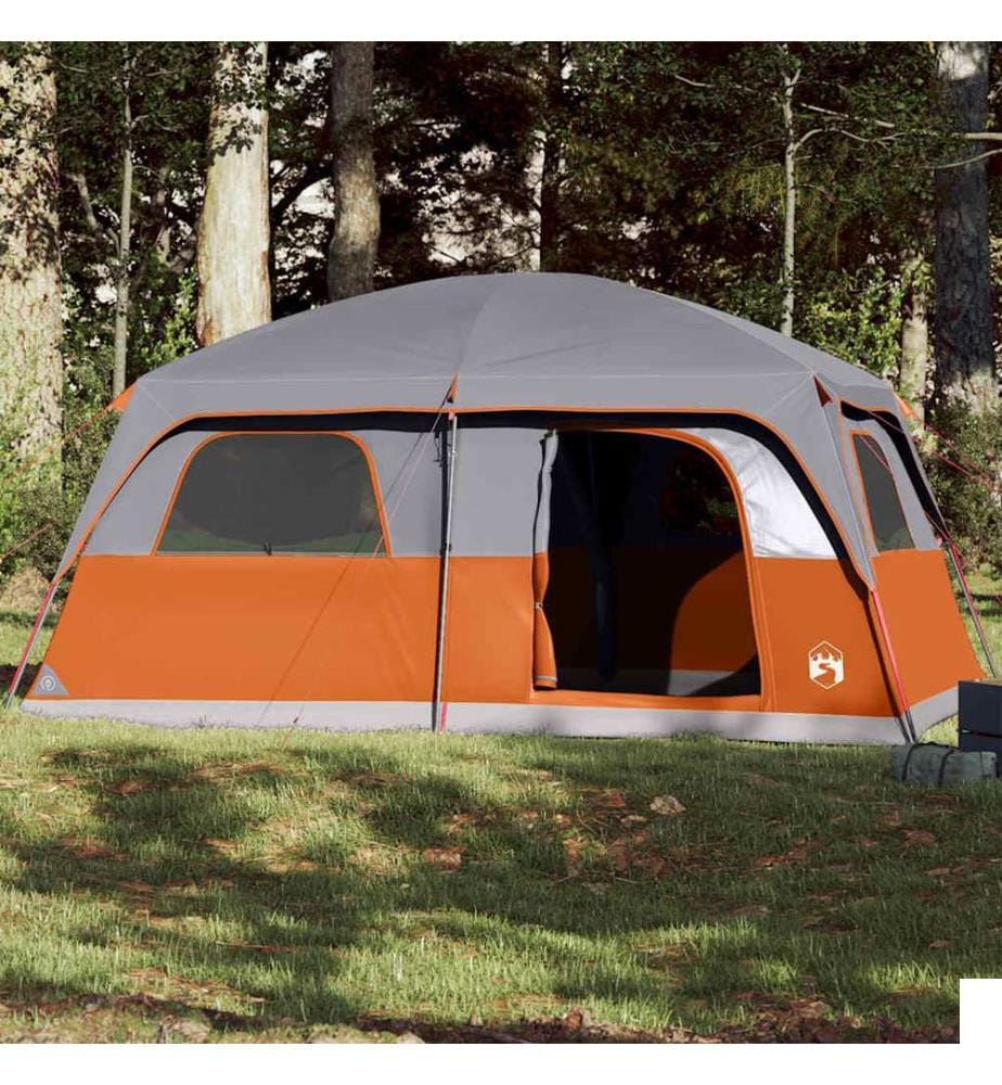 Tente de cabine familiale 8 personnes gris orange imperméable
