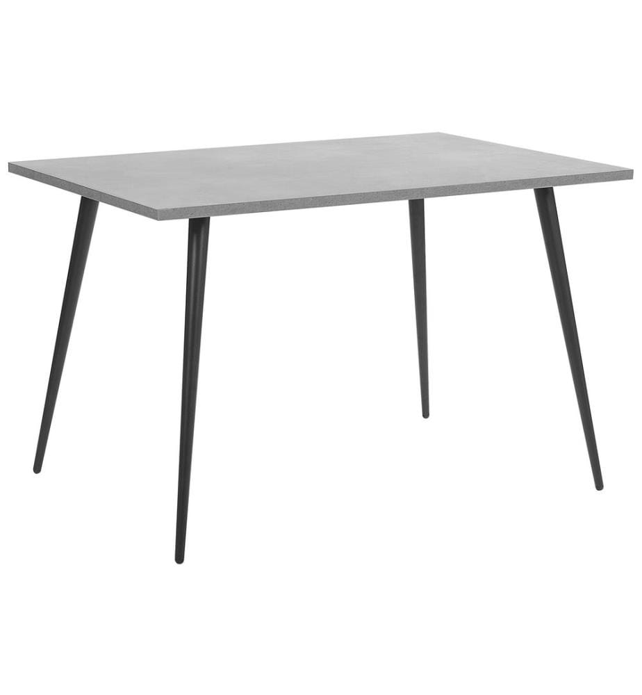 Table de repas SANTIAGO Effet béton gris 120 cm 80 cm