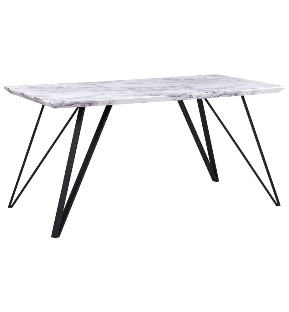 Table de repas MOLDEN Marbre/noir 150 cm 80 cm