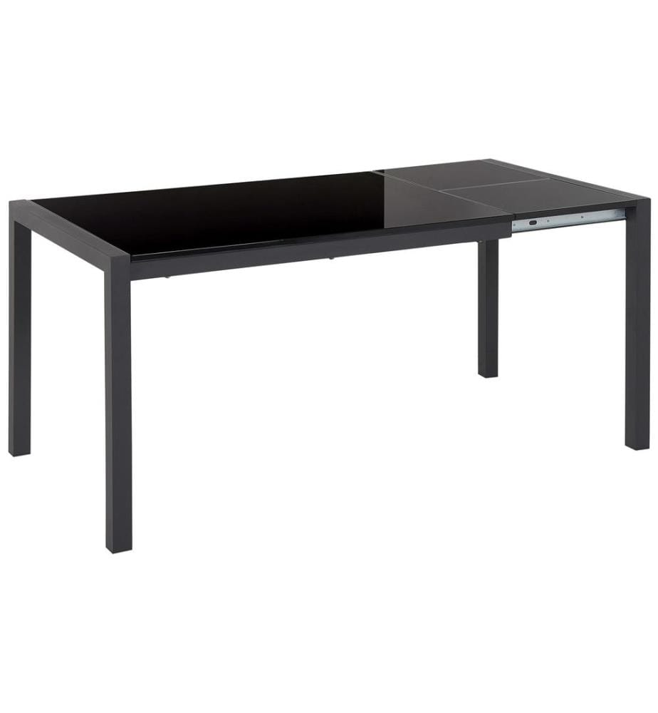 Table de salle à manger extensible GRANADA Noir 120/160 cm 80 cm