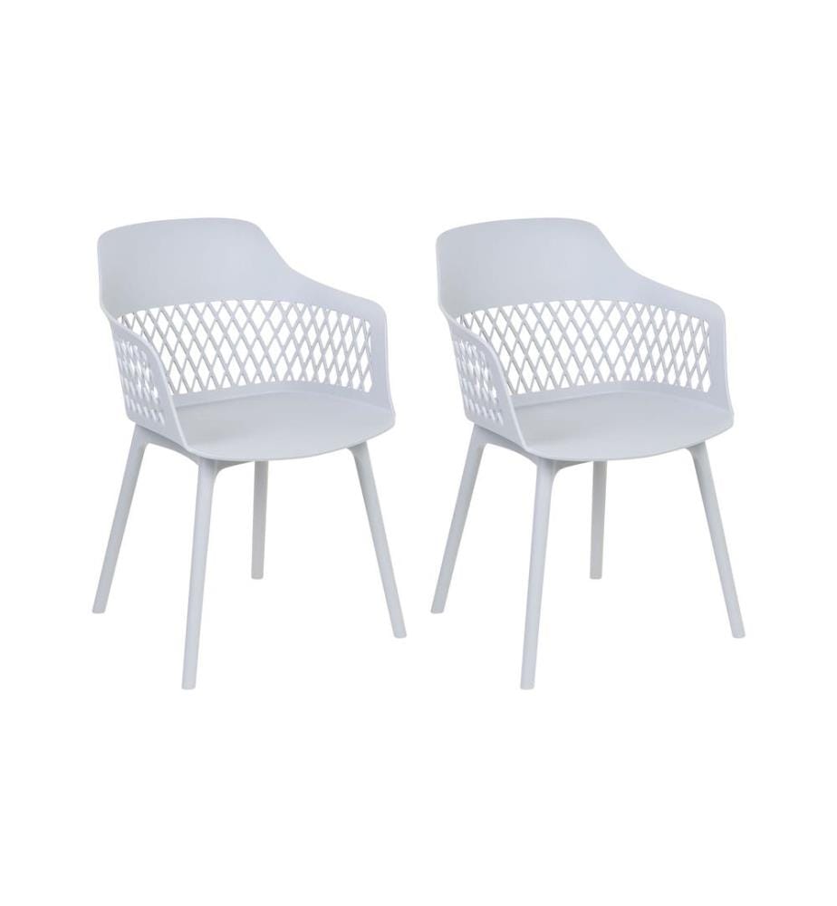 Lot de 2 chaises de salle à manger ALMIRA Gris clair