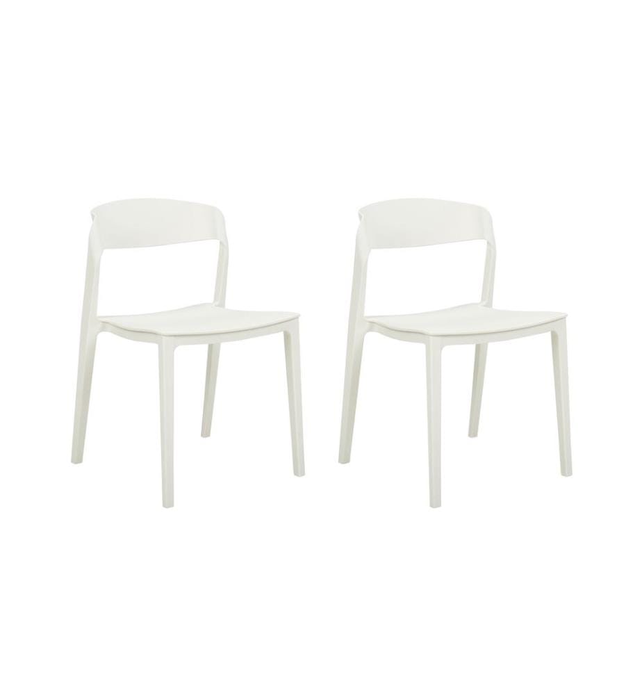 Lot de 2 chaises de salle à manger SOMERS Blanc