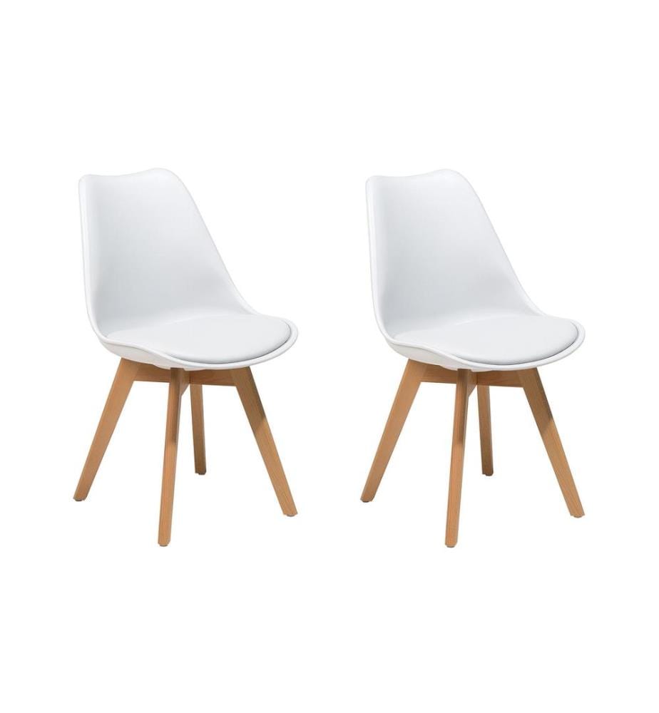 Lot de 2 chaises de salle à manger DAKOTA II Blanc
