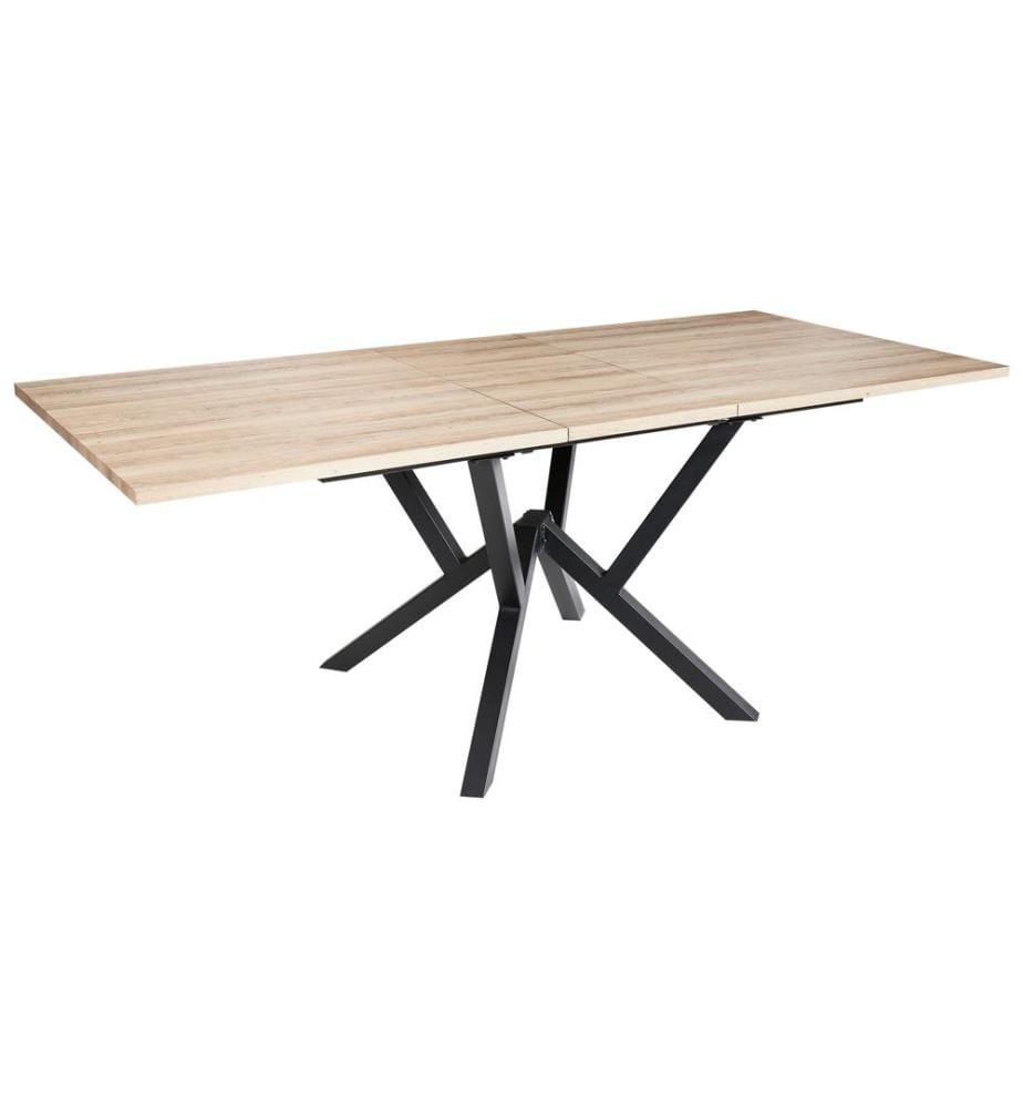 Table de salle à manger extensible ANSELL Marron clair 160/200 cm 90 cm