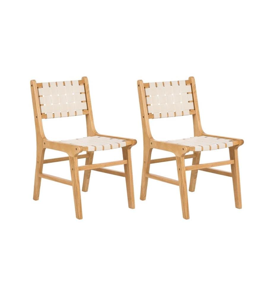 Lot de 2 chaises de salle à manger HUMBLE Bois Marron clair