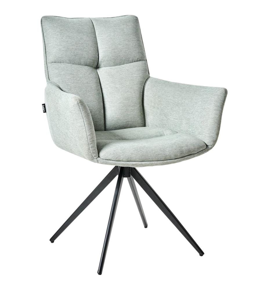 Chaise de salle à manger CORBIE Tissu Vert menthe