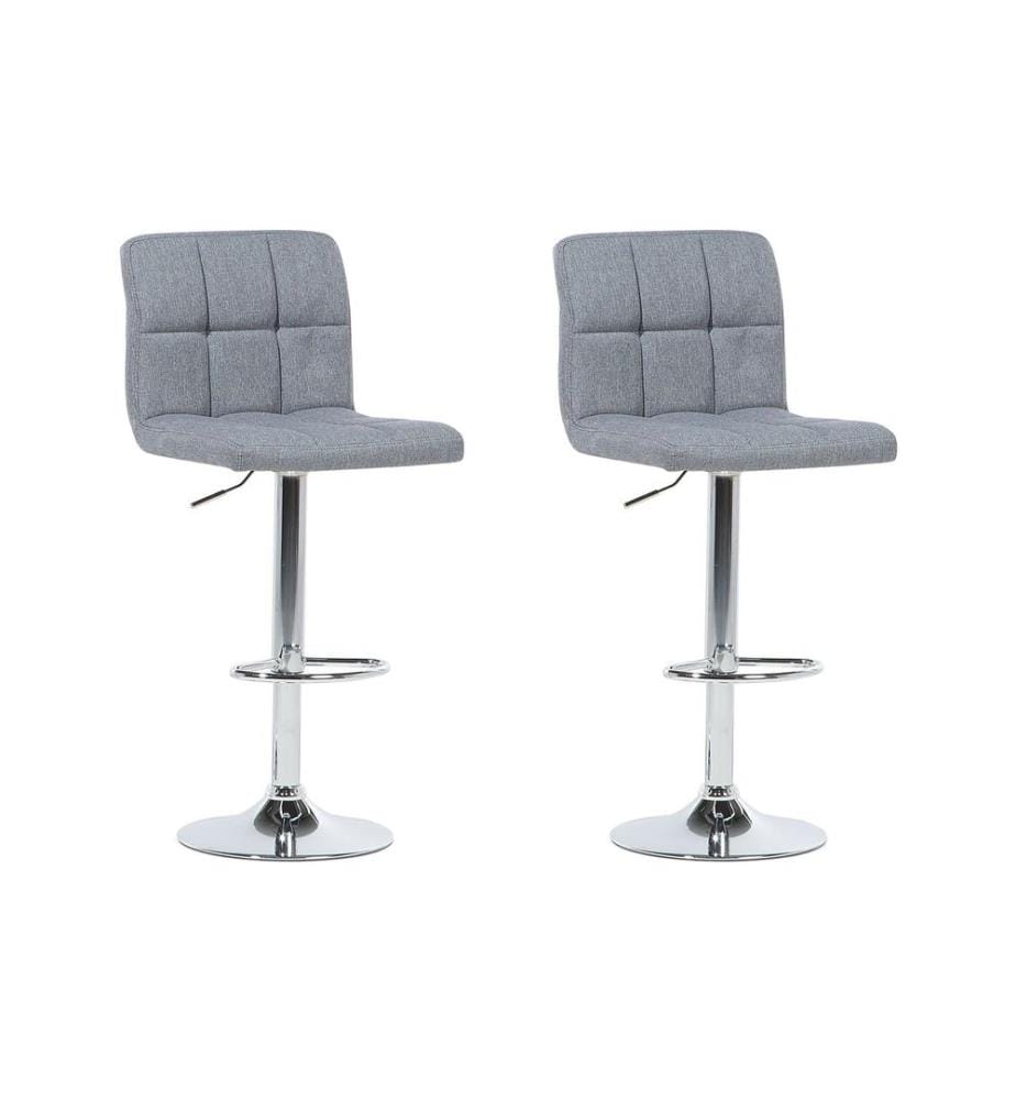 Lot de 2 chaises de bar MARION Gris clair