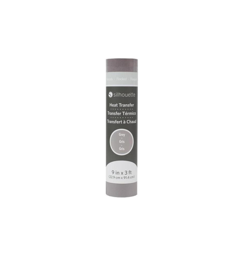 SILHOUETTE - Film thermocollant 22.9 cm x 91.4 cm Gris, floqué