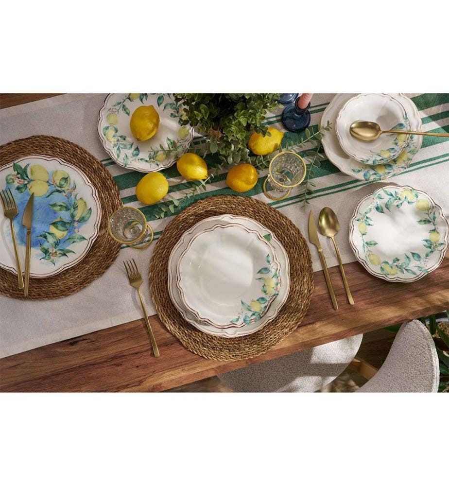 Service de Table 24 Pièces en Porcelaine - Multicolore