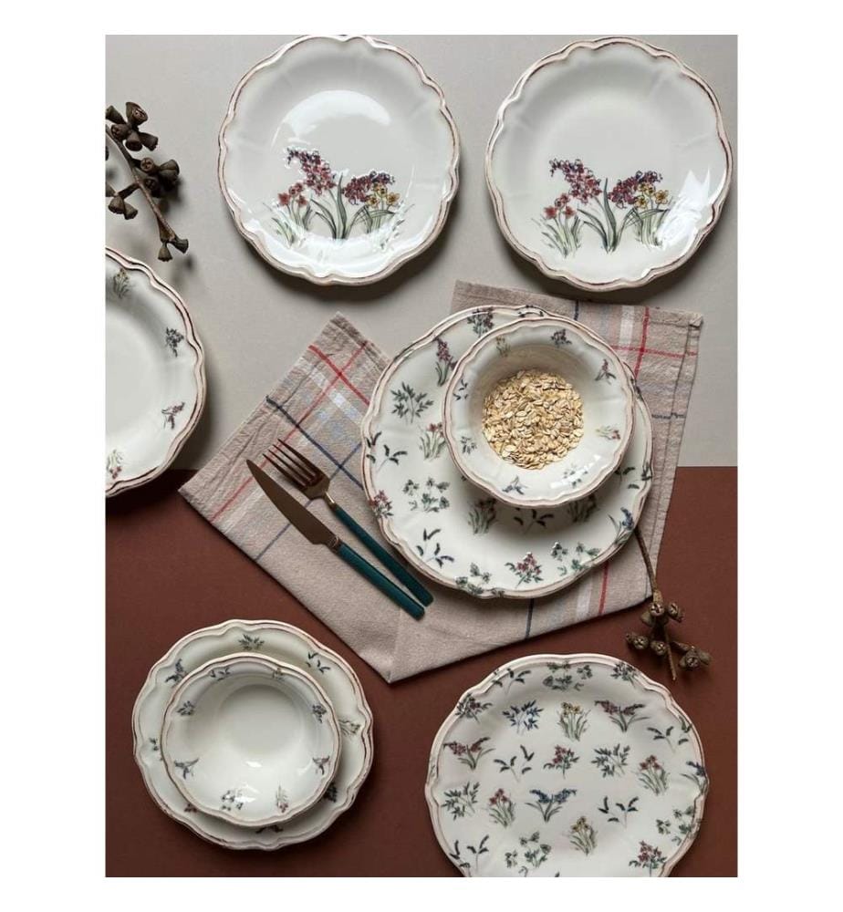 Service de Table 24 Pièces en Porcelaine