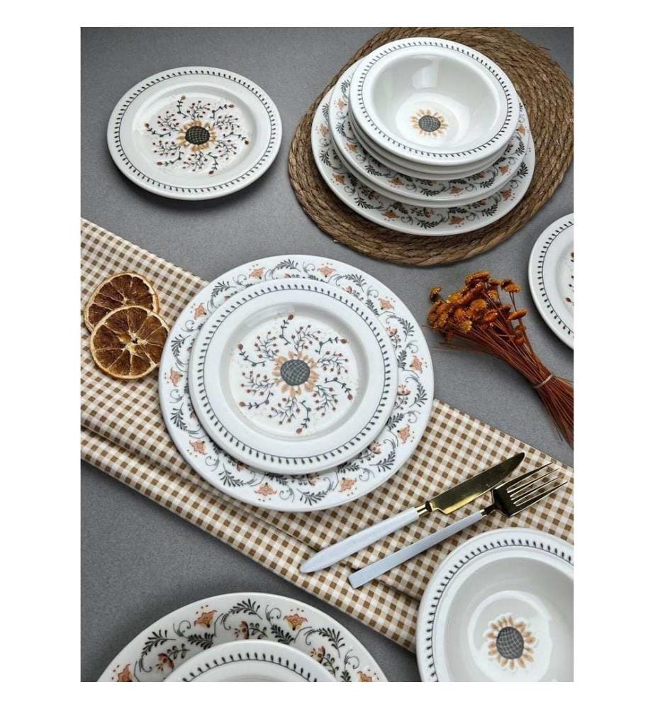 Service de Table 24 Pièces en Porcelaine