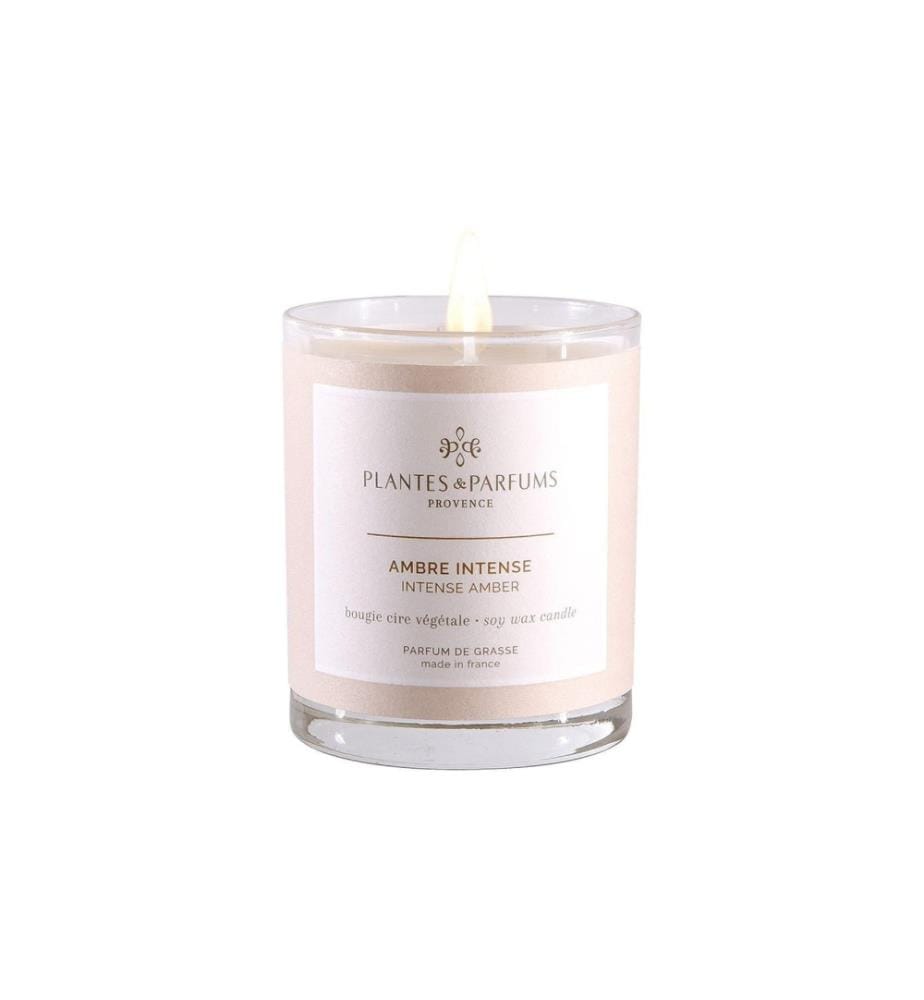 PLANTES & PARFUMS - Bougie parfumée Ambre Intense 180 g