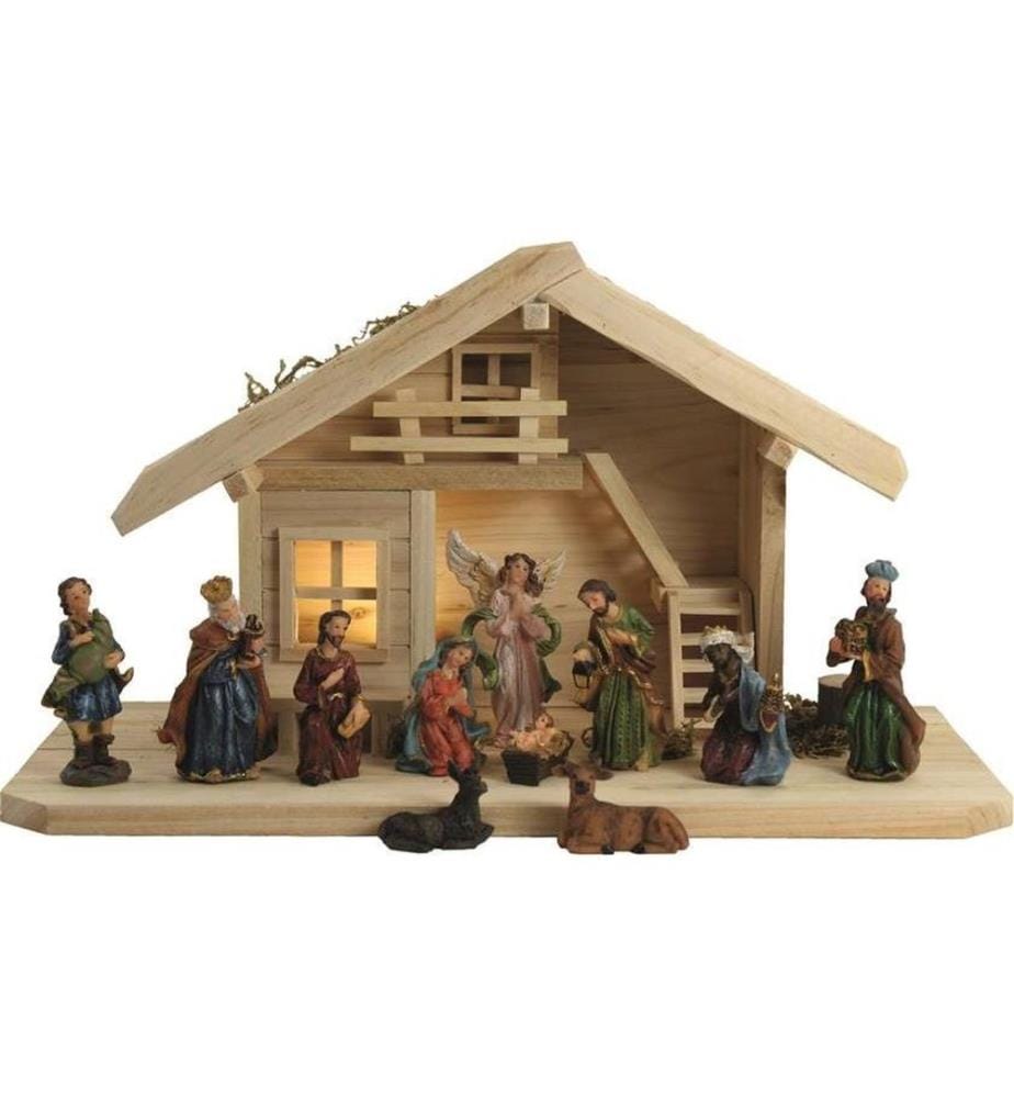 Botanic-Haus Crèche  Étable avec figurines 8 cm