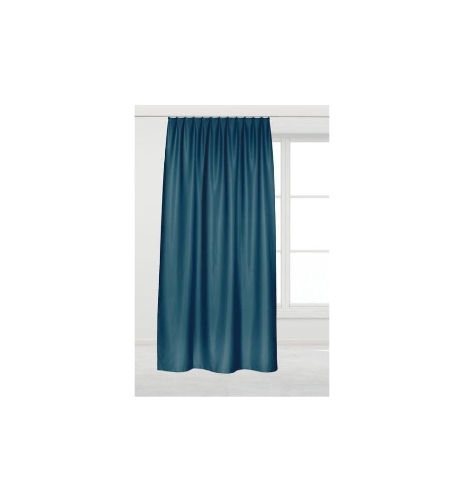 Rideau occultant Casa Leon avec bande fronceuse 135 cm x 245 cm, Bleu