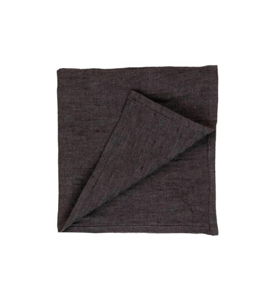 PROFLAX Serviette de table en lin 40 x 40 cm, 1 pièce, Graphite